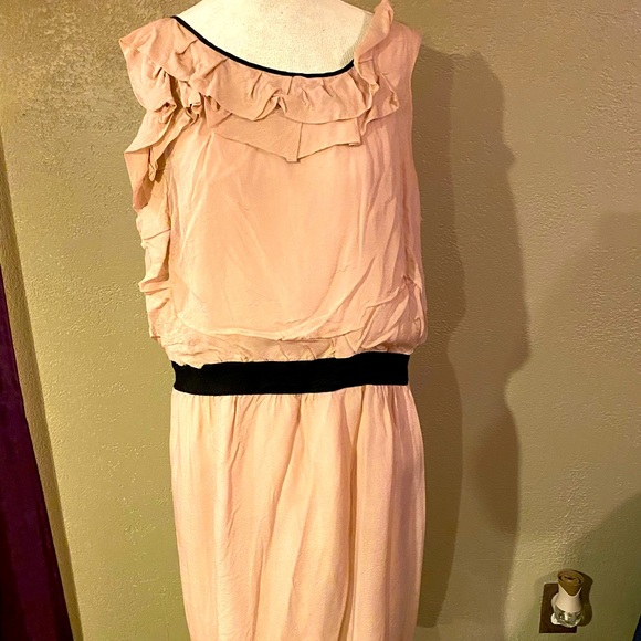 LOFT Dresses & Skirts - Loft Crepe champagne lined dress